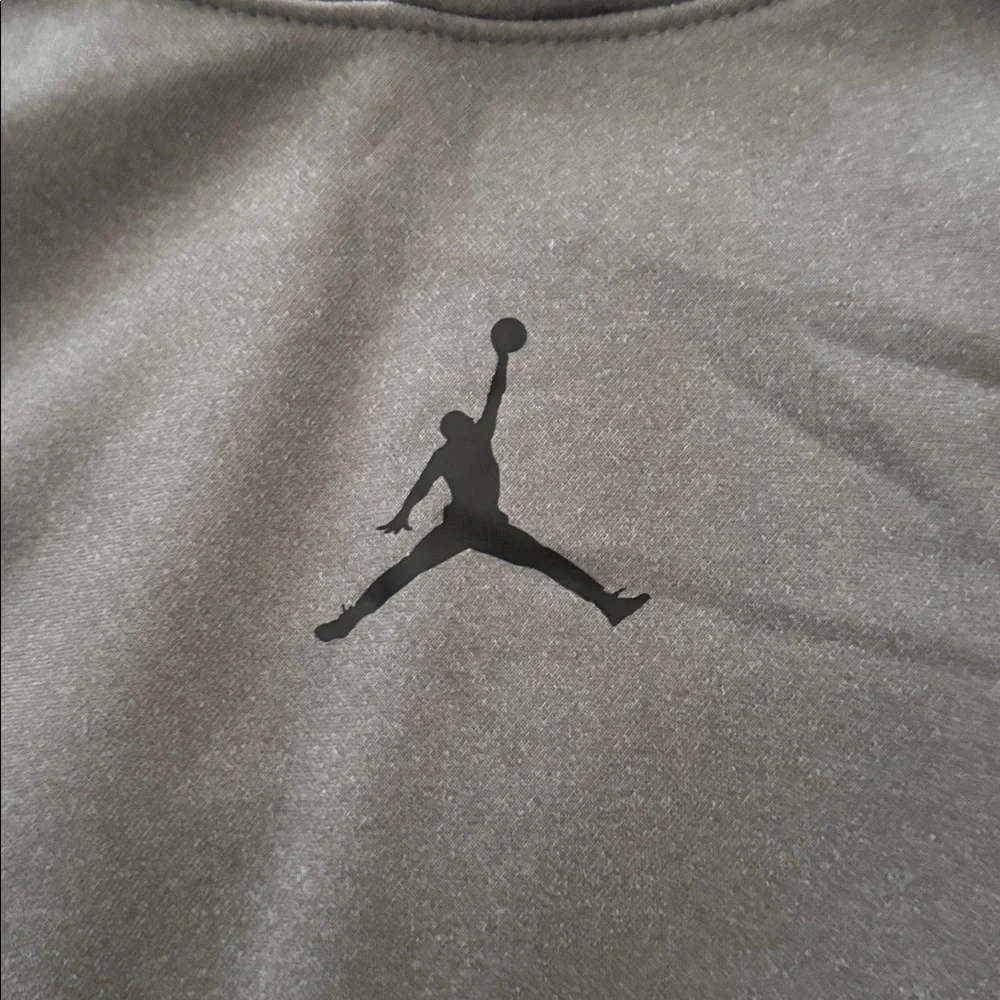 Jordan Gray Hoodie with Black Label